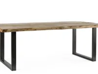 Tavolo rettangolare in legno Gama di Artigianale in Offerta Outlet