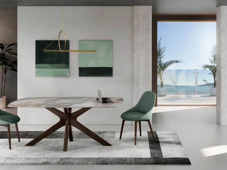 Tavolo Gemini Stones in ceramica Fisso scontato 31%