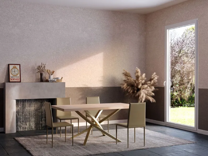 Tavolo rettangolare in legno 6883 di Giessegi: un'offerta imperdibile! Design moderno ed elegante, perfetto per arredare con stile.