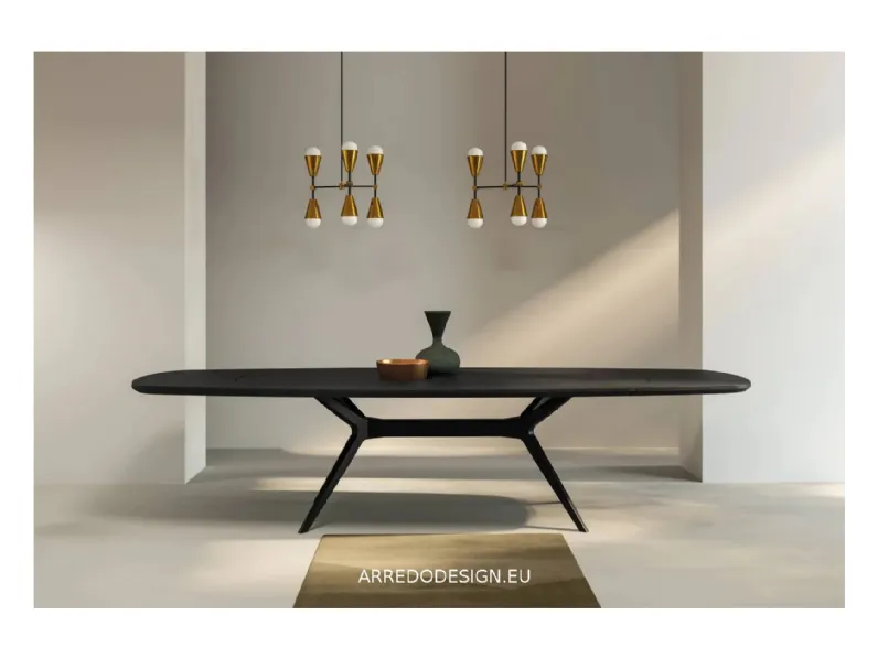 Tavolo ellittico in legno Glamour di Fratelli mirandola in Offerta Outlet