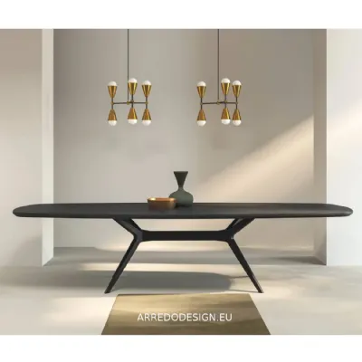 Tavolo ellittico in legno Glamour di Fratelli mirandola in Offerta Outlet