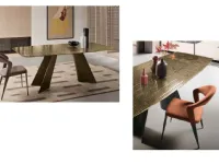 Tavolo Glass metal Md work in vetro Fisso scontato 35%