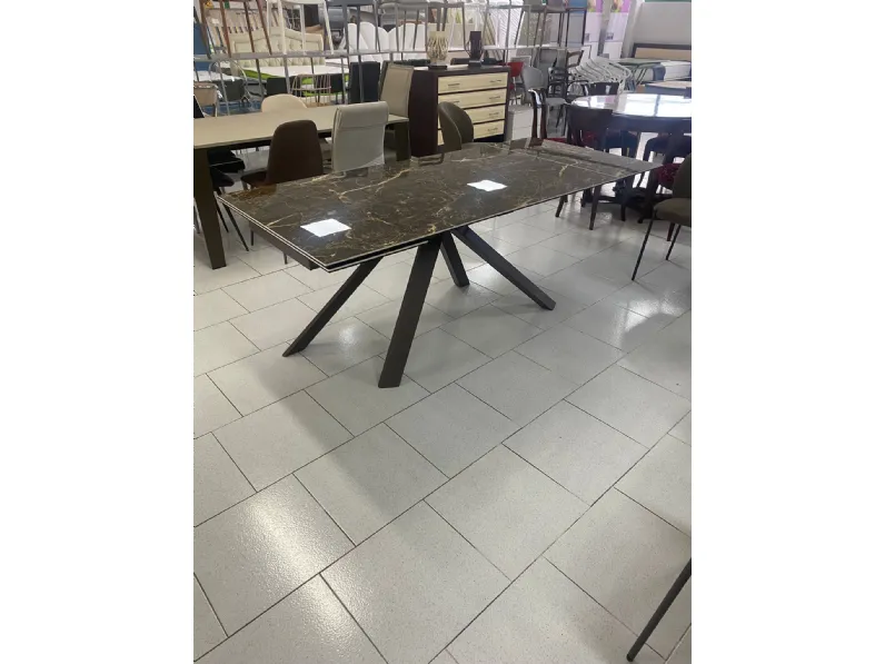 Tavolo Gress porcellanato allungabile Md work in metallo Allungabile