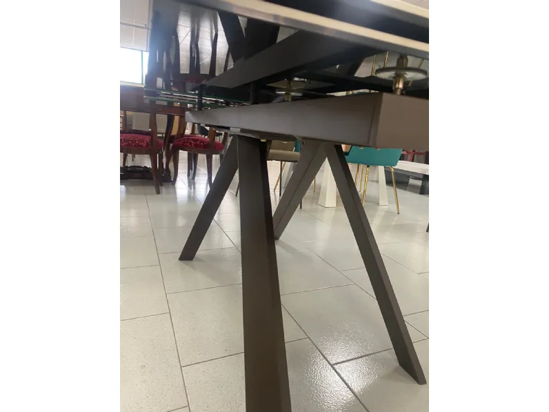 Tavolo Gress porcellanato allungabile Md work in metallo Allungabile