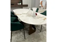 Tavolo in ceramica ovale Hole Modo10 in offerta outlet