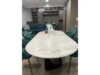 Tavolo in ceramica ovale Hole Modo10 in offerta outlet