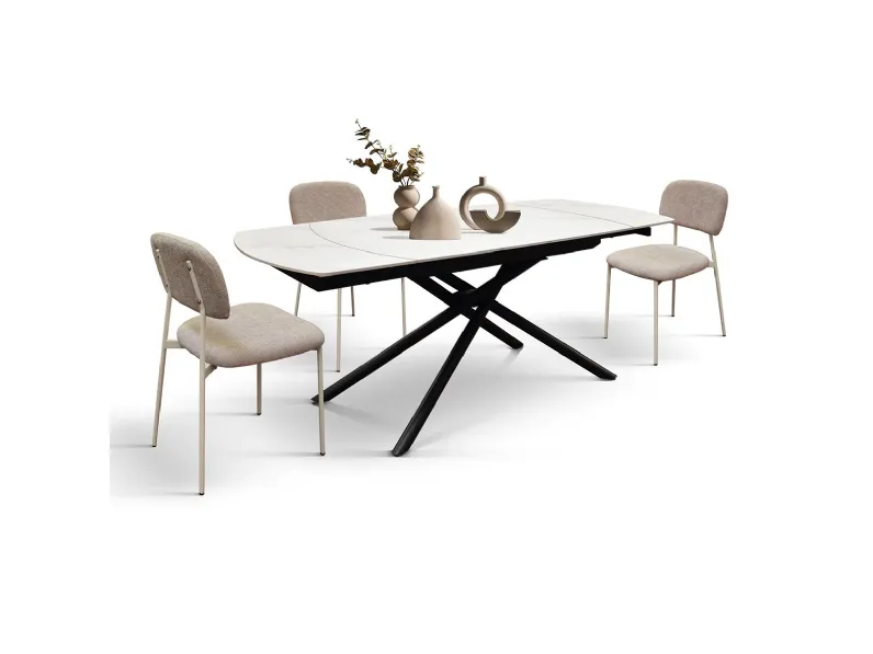 Tavolo in ceramica sagomato I solisti Mobilificio bellutti in offerta outlet
