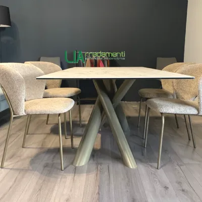 Tavolo rettangolare in ceramica Igor di Zamagna in Offerta Outlet