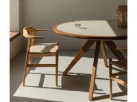 Tavolo A&c Tavolo  myhome rotondo gamila cemento e legno PREZZI OUTLET -30%
