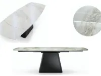 Tavolo in ceramica ellittico Jeremy Collezione esclusiva in offerta outlet