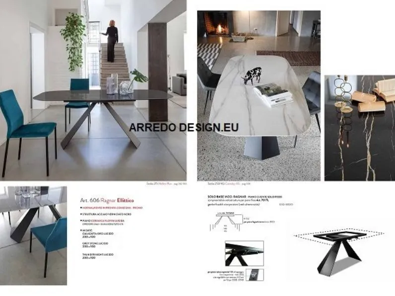 Tavolo Ragnar 606 * La seggiola in OFFERTA OUTLET -30%