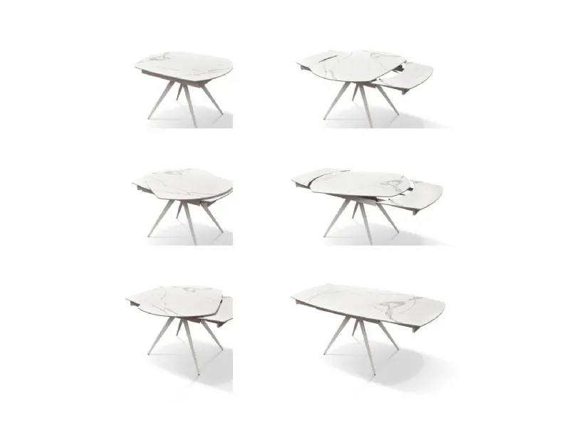 Tavolo in ceramica ellittico Tavolo ceramica allungabile  Md work in offerta outlet