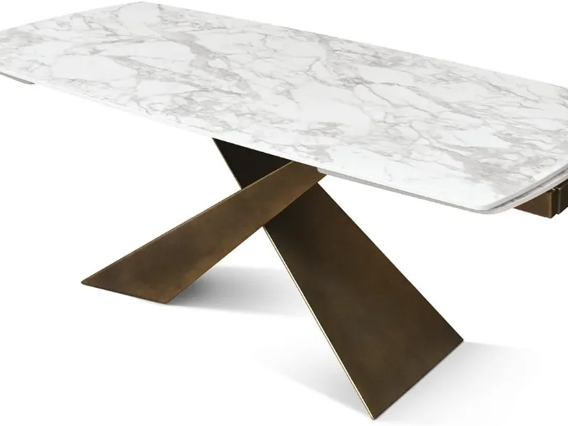 Tavolo ellittico in ceramica  theo di Collezione esclusiva in Offerta Outlet
