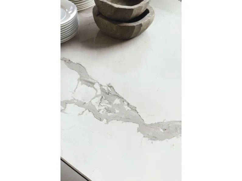 Tavolo ellittico in ceramica Vortice di Target point in Offerta Outlet 
