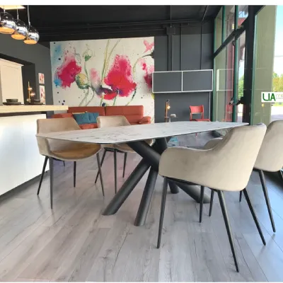 Tavolo Tavolo igor + 4 sedie duke  Zamagna in ceramica Fisso scontato 45%