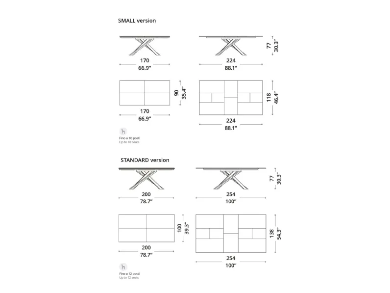 Tavolo 4x4 Ozzio in ceramica Allungabile scontato 19%