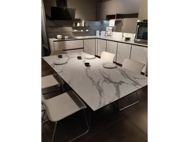 Tavolo in ceramica rettangolare Cross Easyline a prezzo scontato
