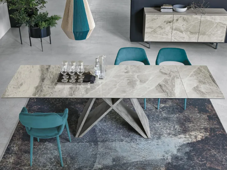 Tavolo in ceramica rettangolare Delta Target point in offerta outlet