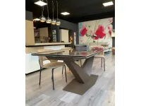 Tavolo in ceramica rettangolare Flight Zamagna in offerta outlet