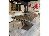 Tavolo in ceramica rettangolare Flight Zamagna in offerta outlet