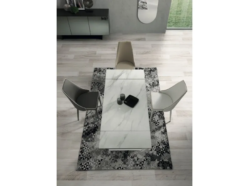Tavolo in ceramica rettangolare Gresporcellanato pronta consegna Md work in offerta outlet