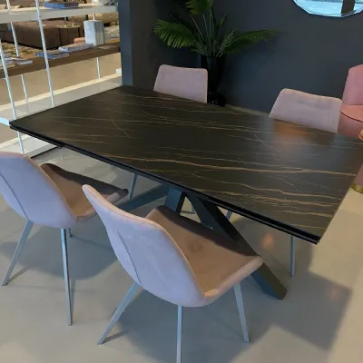 Tavolo in ceramica rettangolare Marte Target point a prezzo scontato