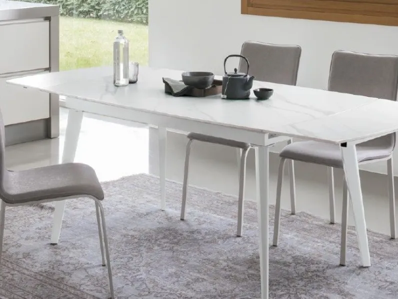 Tavolo in ceramica rettangolare Oceano Target point in offerta outlet