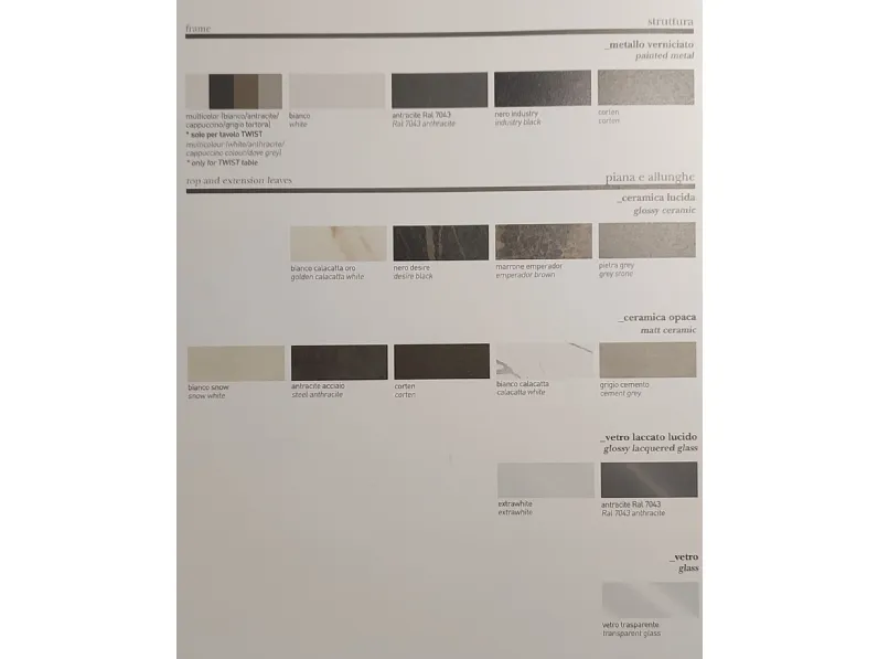 Tavolo rettangolare in ceramica Ship di Zamagna in Offerta Outlet