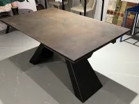 Tavolo in ceramica rettangolare Slide Zamagna in offerta outlet