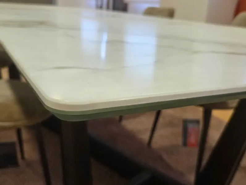 Tavolo art 250x100 bronzo e laminam Bonaldo in ceramica Fisso scontato 50%