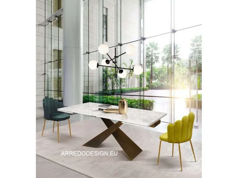 Tavolo Tempor 2062 Collezione esclusiva in ceramica Rettangolare allungabile scontato 50%