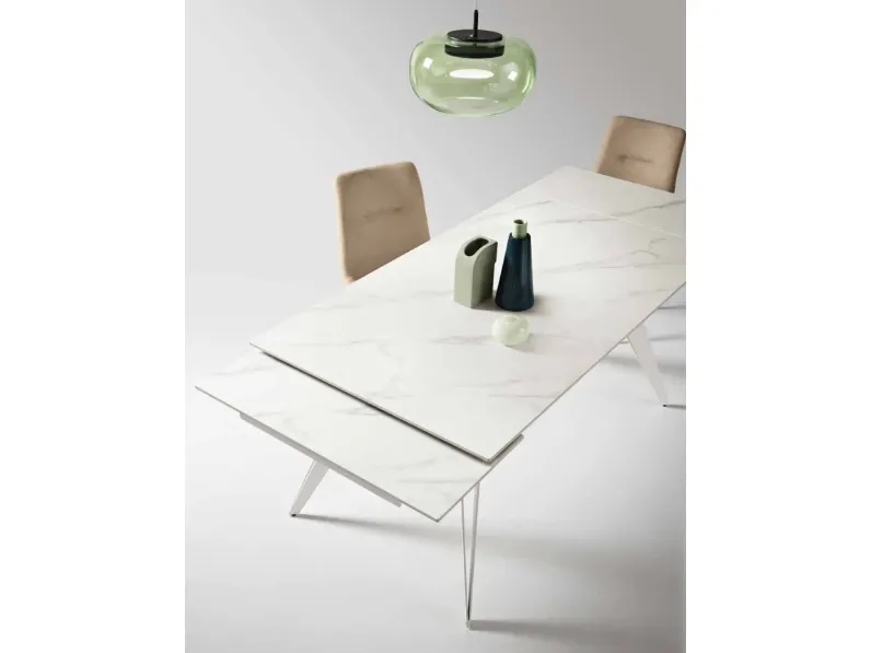 Tavolo rettangolare in ceramica Thor di Capodarte in Offerta Outlet