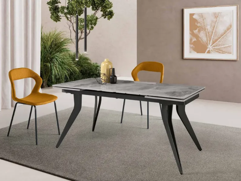 Tavolo rettangolare in ceramica Thor di Capodarte in Offerta Outlet