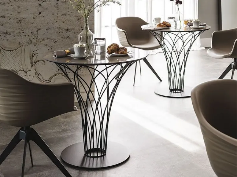 Tavolo in ceramica rotondo Nido keramik bistrot Cattelan italia in offerta outlet