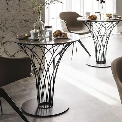 Tavolo in ceramica rotondo Nido keramik bistrot Cattelan italia in offerta outlet