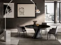 Tavolo in ceramica rotondo Rotolo eforma Collezione esclusiva in offerta outlet