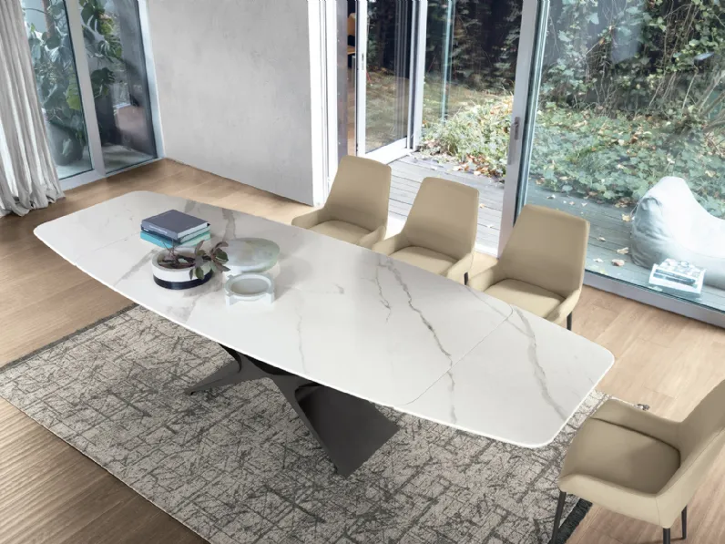 Tavolo in ceramica sagomato Baltik new up Sedit a prezzo ribassato