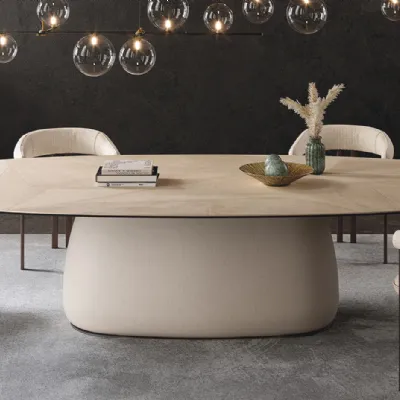 Tavolo in ceramica sagomato Botero keramik Cattelan italia in offerta outlet
