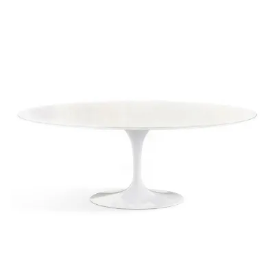 Tavolo in laccato ellittico Saarinen laccato bianco Sigerico in offerta outlet