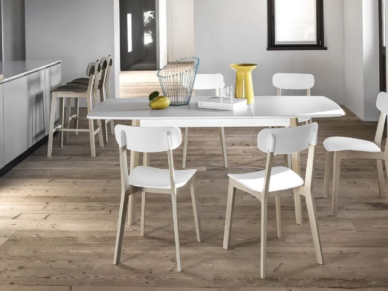 Tavolo in laccato rettangolare Cream Calligaris in offerta outlet