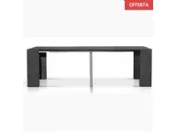 Tavolo in laminato rettangolare Consolle finitura marmo Md work in Offerta Outlet