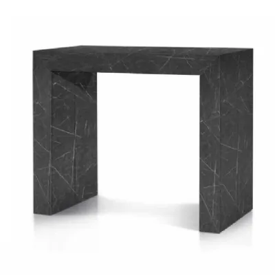 Tavolo in laminato rettangolare Consolle finitura marmo Md work in Offerta Outlet