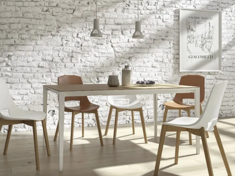 Tavolo in laminato rettangolare Fusion Point house in offerta outlet