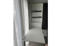 Tavolo in laminato rettangolare Wally office con libreria laterale Clei in offerta outlet