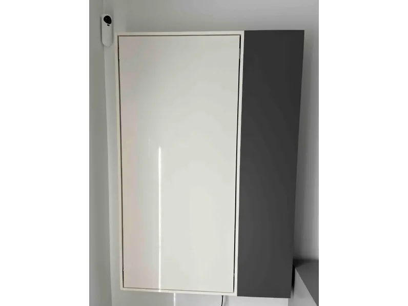 Tavolo in laminato rettangolare Wally office con libreria laterale Clei in offerta outlet