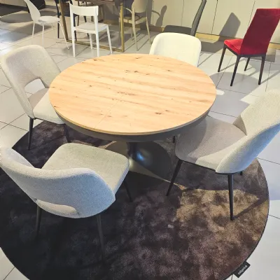 Tavolo in laminato rotondo Croissant  Ozzio a prezzo ribassato