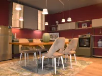 Tavolo in legno e resina rettangolare Spike Alta corte in offerta outlet