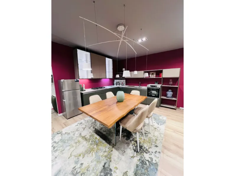 Tavolo in legno e resina rettangolare Spike Alta corte in offerta outlet