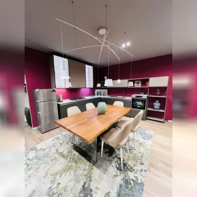 Tavolo in legno e resina rettangolare Spike Alta corte in offerta outlet