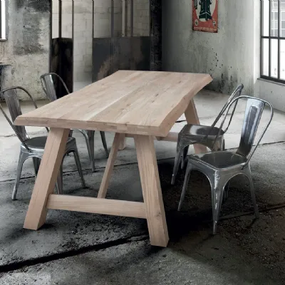 Tavolo in legno e resina rettangolare Tavolo in legno Collezione esclusiva in offerta outlet